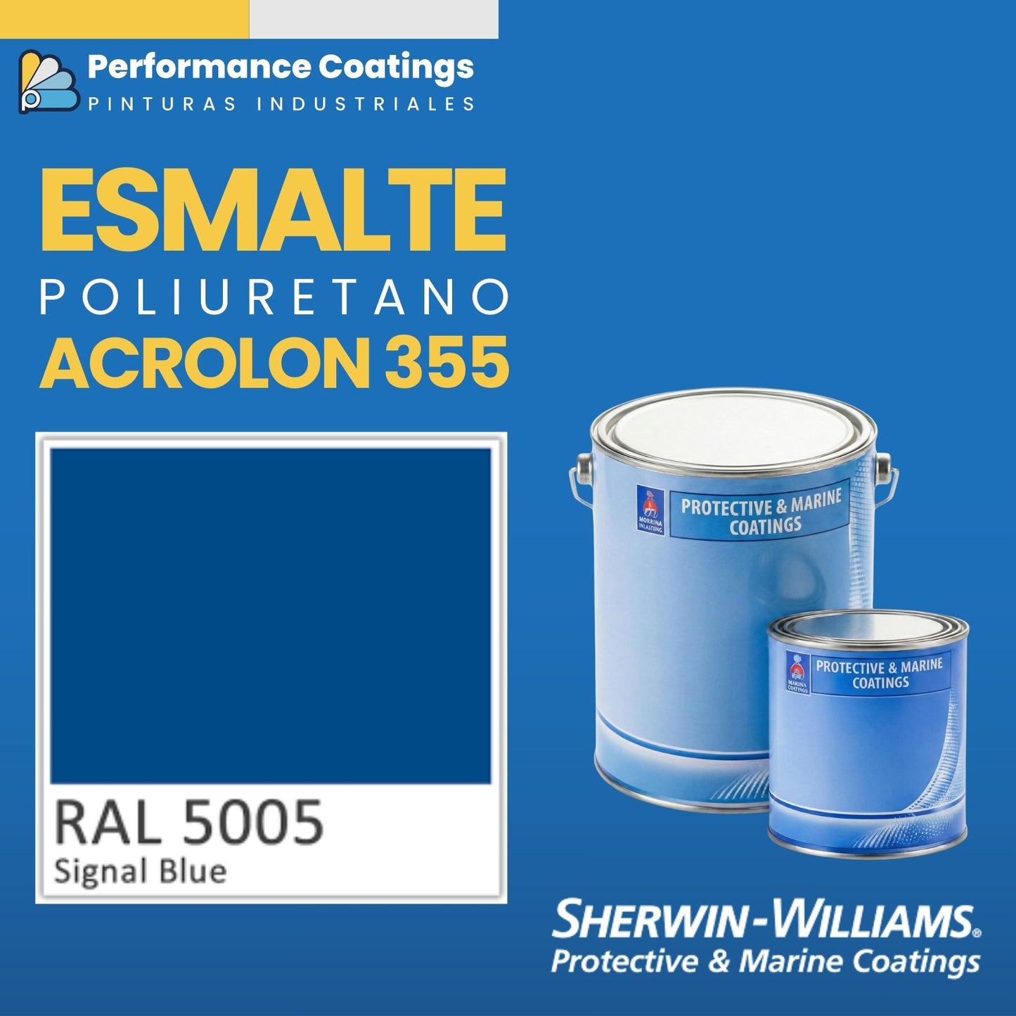 ACROLON® 355 / SUMATANE® 355 | Sherwin Williams – Poliuretano Acrílico Alifático (2K, kit incluye catalizador)