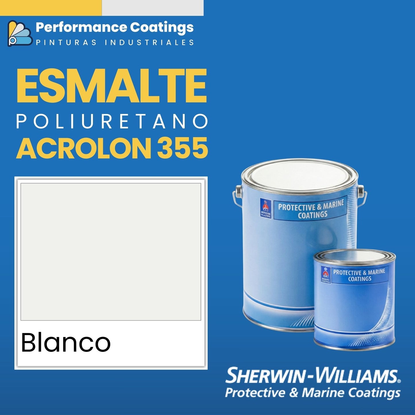 ACROLON® 355 / SUMATANE® 355 | Sherwin Williams – Poliuretano Acrílico Alifático (2K, kit incluye catalizador)