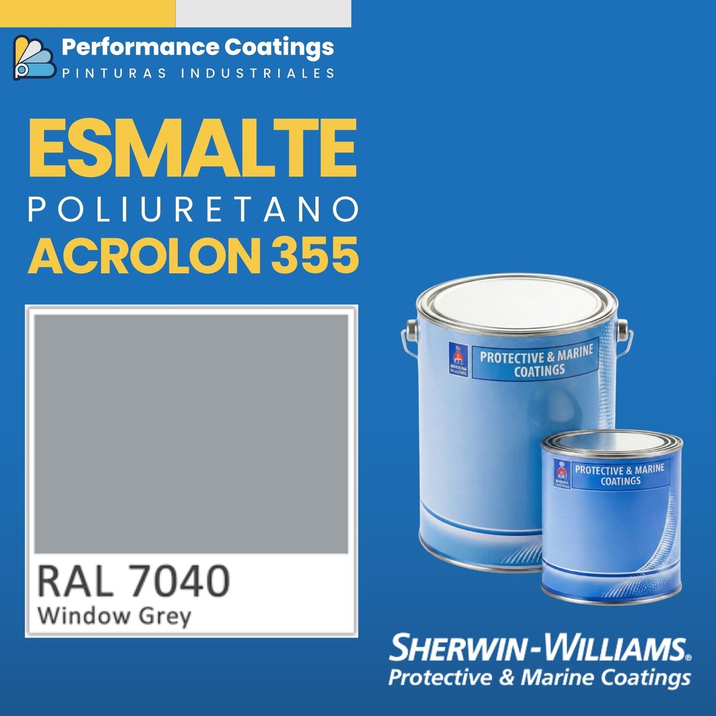 ACROLON® 355 / SUMATANE® 355 | Sherwin Williams – Poliuretano Acrílico Alifático (2K, kit incluye catalizador)
