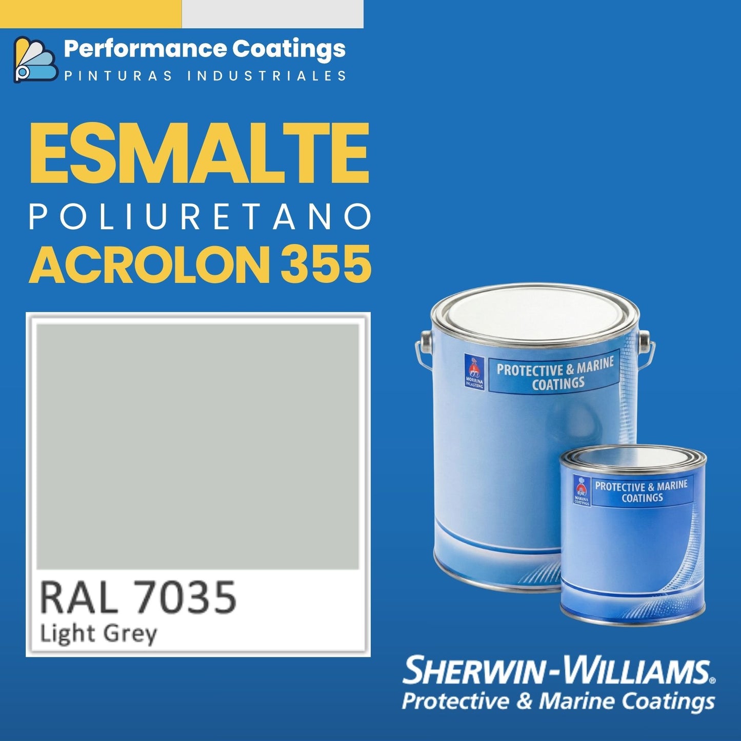 ACROLON® 355 / SUMATANE® 355 | Sherwin Williams – Poliuretano Acrílico Alifático (2K, kit incluye catalizador)