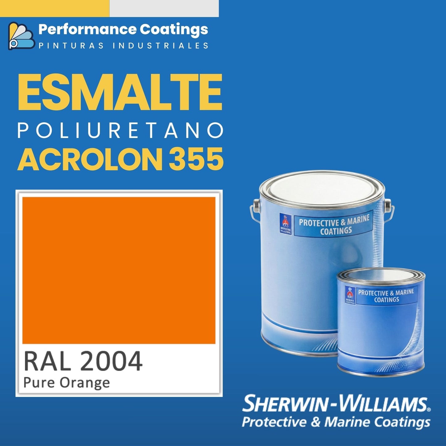 ACROLON® 355 / SUMATANE® 355 | Sherwin Williams – Poliuretano Acrílico Alifático (2K, kit incluye catalizador)