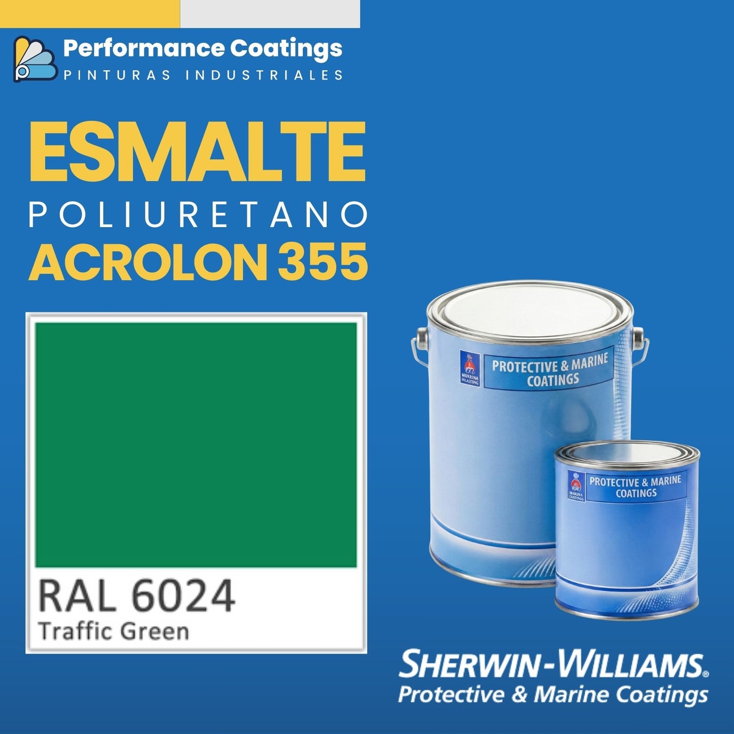 ACROLON® 355 / SUMATANE® 355 | Sherwin Williams – Poliuretano Acrílico Alifático (2K, kit incluye catalizador)